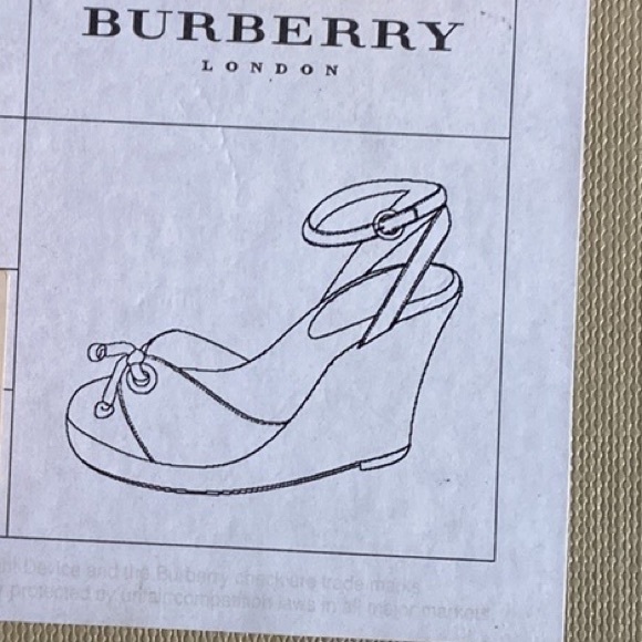 Burberry Pink Nova Check Wedge Fiber SANDALS, Like NEW In BOX🇬🇧39🇺🇸8-8.5🔥 - Picture 11 of 13